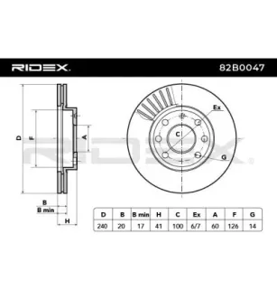 Disque de frein pour OPEL- 569021, 9195985 95526649