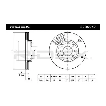 Disque de frein pour OPEL- 569021, 9195985 95526649