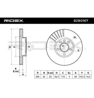 Disque de frein pour AUDI, FORD, SEAT, SKODA, VW- 7D0615301, 7D0615301B, 7M3615301A, JZW615301P JZW698302CC