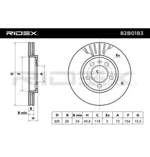 Disque de frein pour NISSAN, OPEL, RENAULT, VAUXHALL- 91159915, 91165426 93161253