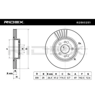 Disque de frein pour AUDI, HYUNDAI, KIA, OSCA, SEAT, SKODA, VW- 4M0615601Q 4M0615601S