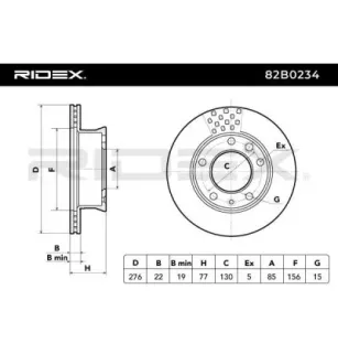 Disque de frein pour AUDI, MERCEDES-BENZ, MERITOR, MULTICAR, SEAT, SKODA, VW- 2D0615601E, 2D0615301C, 2D0615301B, 2D0615301A