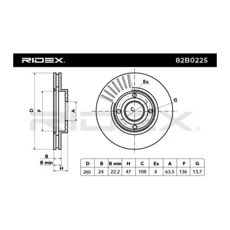 Disque de frein pour FORD VW- 230316