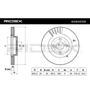 Disque de frein pour GEELY, LIFAN, TOYOTA- 4351202070, 4351202071, 4351212620, 4351247020, 4351202060, 4351202090, 4351212621