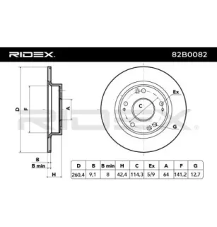 Disque de frein pour HONDA- 42510SMGE20, 42510SNAA00, 42510SNAA01, 42510SNEA00 42510TR3A00