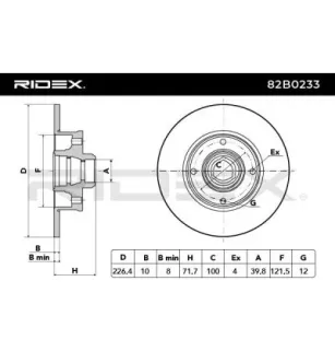 Disque de frein pour AUDI, SEAT, TALBOT, VAG, VW- 191615601, 191615601A, 191615601B, 357615601 6N0615601