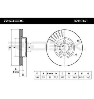 Disque de frein pour AUDI, FORD, SEAT, SKODA, VW- 7M0615301E 7M0615301G