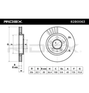 Disque de frein pour AUDI, SEAT, SKODA, VW- 8L0615601 8N0615601B