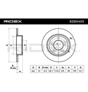 Disque de frein pour CITROËN, MITSUBISHI, PEUGEOT- 1611500480, 1611667880, 424961, 424962 4249F4