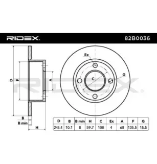 Disque de frein pour AUDI, SKODA, VAG VW- 443615601