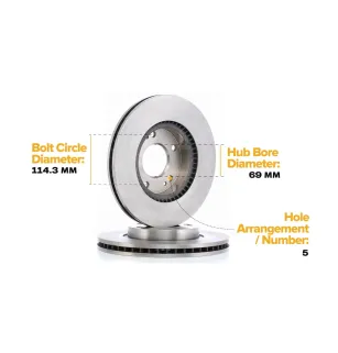 Bremsscheibe für HYUNDAI, HYUNDAI (PEKING), JAC, KIA- 517121D100, 517121F000, 517121F300, 517121H100, 517123K050