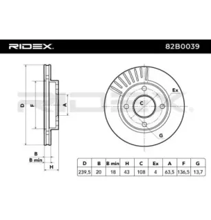 Disco de freno para FORD, MAZDA- 1E0933251, 1E0833251, 1E0633251 1E0533251