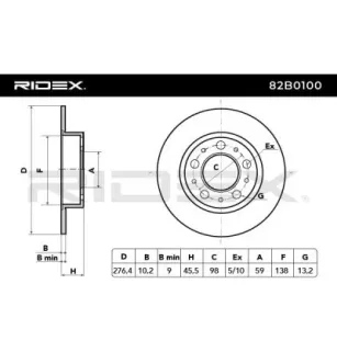 Disque de frein pour ALFA ROMEO, FIAT- 46469908 46542702