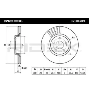 Disque de frein pour FORD, VOLVO- 30769056 31202331