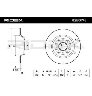 Disque de frein pour AUDI- 4F0615601E