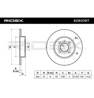 Disque de frein pour OPEL, VAUXHALL- 569116, 93176548 95526641