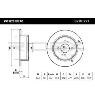 Disque de frein pour HYUNDAI, KIA- 584111C800 584111G300