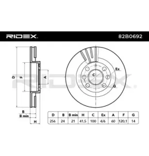 Disque de frein pour DAEWOO, OPEL, VAUXHALL- 90250546, 90295087 90487402