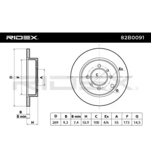 Disque de frein pour BYD, FENGXING, LIFAN, TOYOTA, TOYOTA (FAW)- 4243102050, 4243102160 4243102161