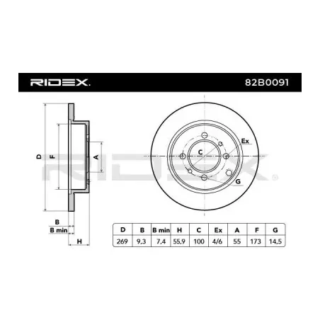 Disque de frein pour BYD, FENGXING, LIFAN, TOYOTA, TOYOTA (FAW)- 4243102050, 4243102160 4243102161