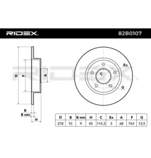 Disque de frein pour NISSAN- 432064U100, 432064U101, 432064U102 432064U103