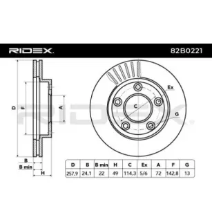 Disque de frein pour FORD, FORD USA, HAIMA (FAW), MAZDA, MITSUBISHI- GA4Y3325XB GA4Y3325XE