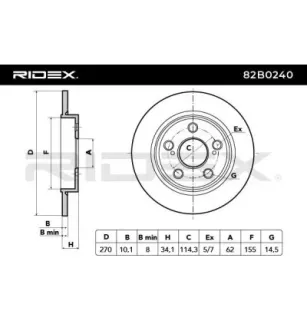 Disque de frein pour TOYOTA- 4243102170, 4243102180, 4243112280 42431YZZAE