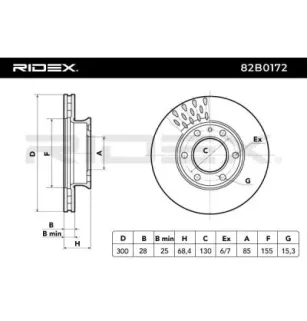 Disque de frein pour DODGE, MERCEDES-BENZ VAG- 2E0615301