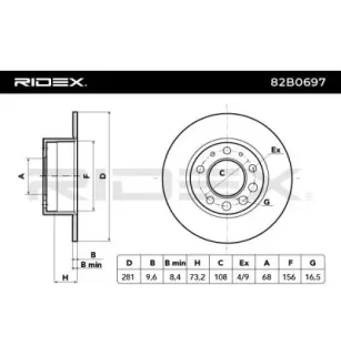 Disque de frein pour VOLVO- 1205782, 12057824, 270736, 2707362, 31262098 3699507