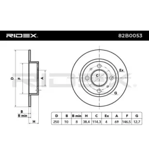 Disque de frein pour MERCEDES-BENZ, MITSUBISHI SMART- 4544200072