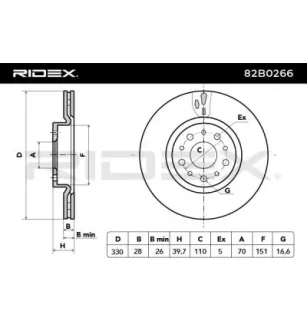 Disque de frein pour ALFA ROMEO, FIAT, JEEP JEEP (GAC FCA)- 2AMV9884AC