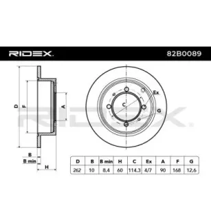 Disque de frein pour HYUNDAI, KIA, MITSUBISHI- MB668063, MB668083, MB699964, MB857915 MB857978