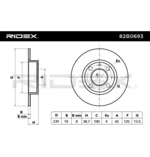 Disque de frein pour AUDI, MEGA, SEAT, SKODA, VW- 811615301, 811615301B, 811615301C 823615301