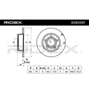 Brake disc for AUDI, SEAT, SKODA VW- 4B0615601A