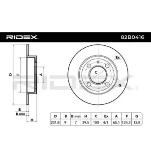 Disque de frein pour AUDI, SEAT, SKODA, VAG, VW, VW/SEAT- 6N0615601A 6N0615601B