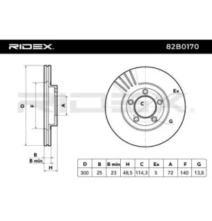 Disque de frein pour MAZDA MITSUBISHI- C26Y3325XA