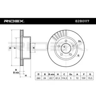 Disque de frein pour JEEP, RENAULT- 8952007710 8952008264