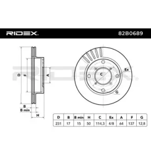 Disque de frein pour ISUZU, SUBARU, SUZUKI- 5531160B20, 5531160B20000, 5531160B21, 5531160B21000, 5531160B22, 5531160B22000