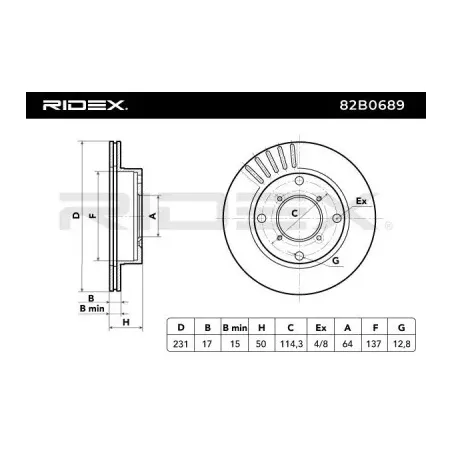 Disque de frein pour ISUZU, SUBARU, SUZUKI- 5531160B20, 5531160B20000, 5531160B21, 5531160B21000, 5531160B22, 5531160B22000