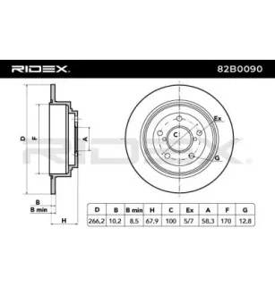 Disque de frein pour SAAB, SUBARU- 26310AA040, 26310AA050, 26310AA051, 26700FE010, 26700FE020, 26700FE030, 26700FE080