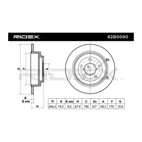 Disque de frein pour SAAB, SUBARU- 26310AA040, 26310AA050, 26310AA051, 26700FE010, 26700FE020, 26700FE030, 26700FE080