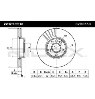 Brake disc for AUDI, FORD, SEAT VW- 7M3615301