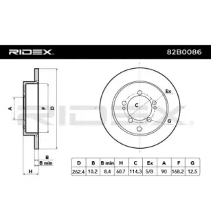 Disque de frein pour MITSUBISHI- MB895200, MB928716