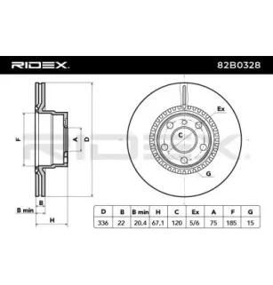 Disque de frein pour BMW- 34216764655, 34216855004