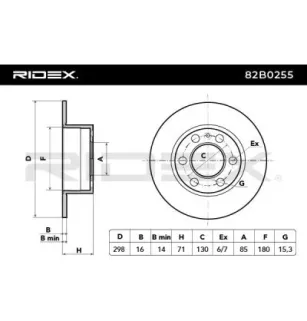 Disque de frein pour AUDI, DODGE, MERCEDES-BENZ, SEAT, SKODA, VW- 2E0615601A