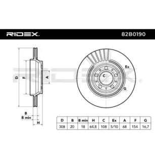 Disque de frein pour VOLVO- 31423152, 31471824, 8624926, 86249260, 86249265