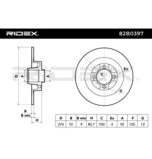 Disque de frein pour RENAULT- 432004943R 7701207898