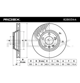 Disque de frein pour AUDI, PORSCHE, SEAT, SKODA, VAG, VW- 7L6615301E, 7L6615301K 7L8615301