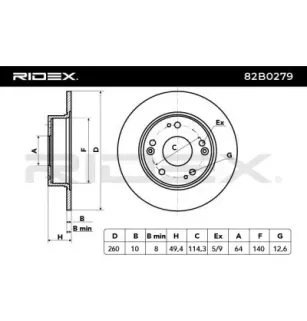 Disque de frein pour HONDA- 42510SEAE00 42510SEAE50