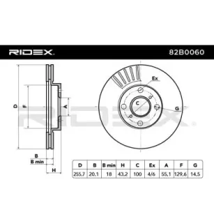 Disque de frein pour ENGLON, GEELY, TOYOTA- 435120D059, 435120D020, 435120D030, 435120D050, 435120D120, 4351217120